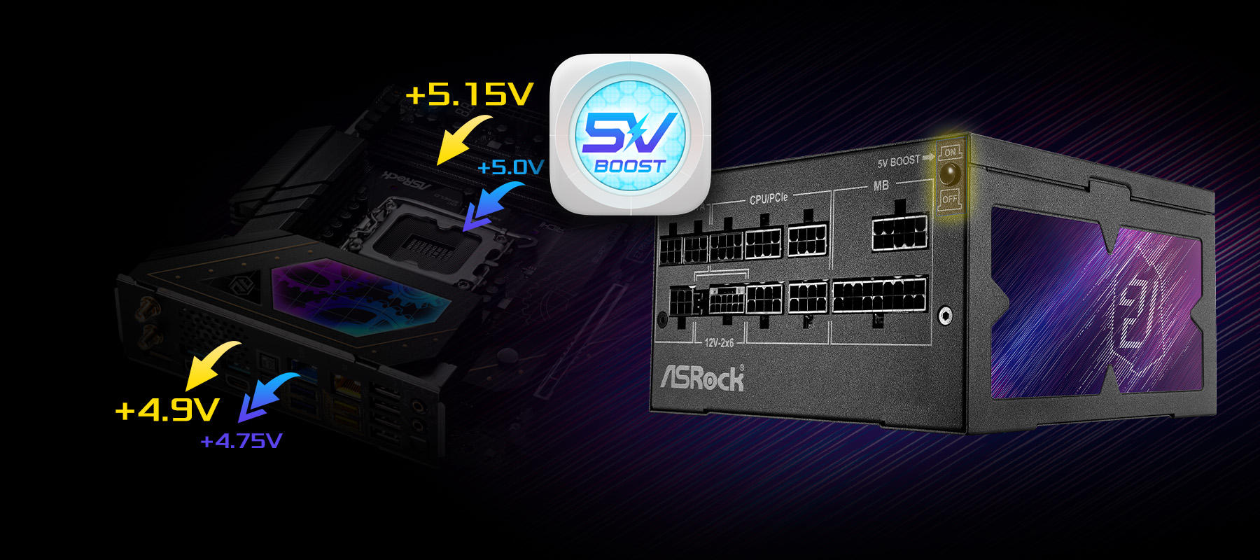 ASRock Phantom Gaming PG-850G 850W 80 PLUS GOLD & Cybenetics